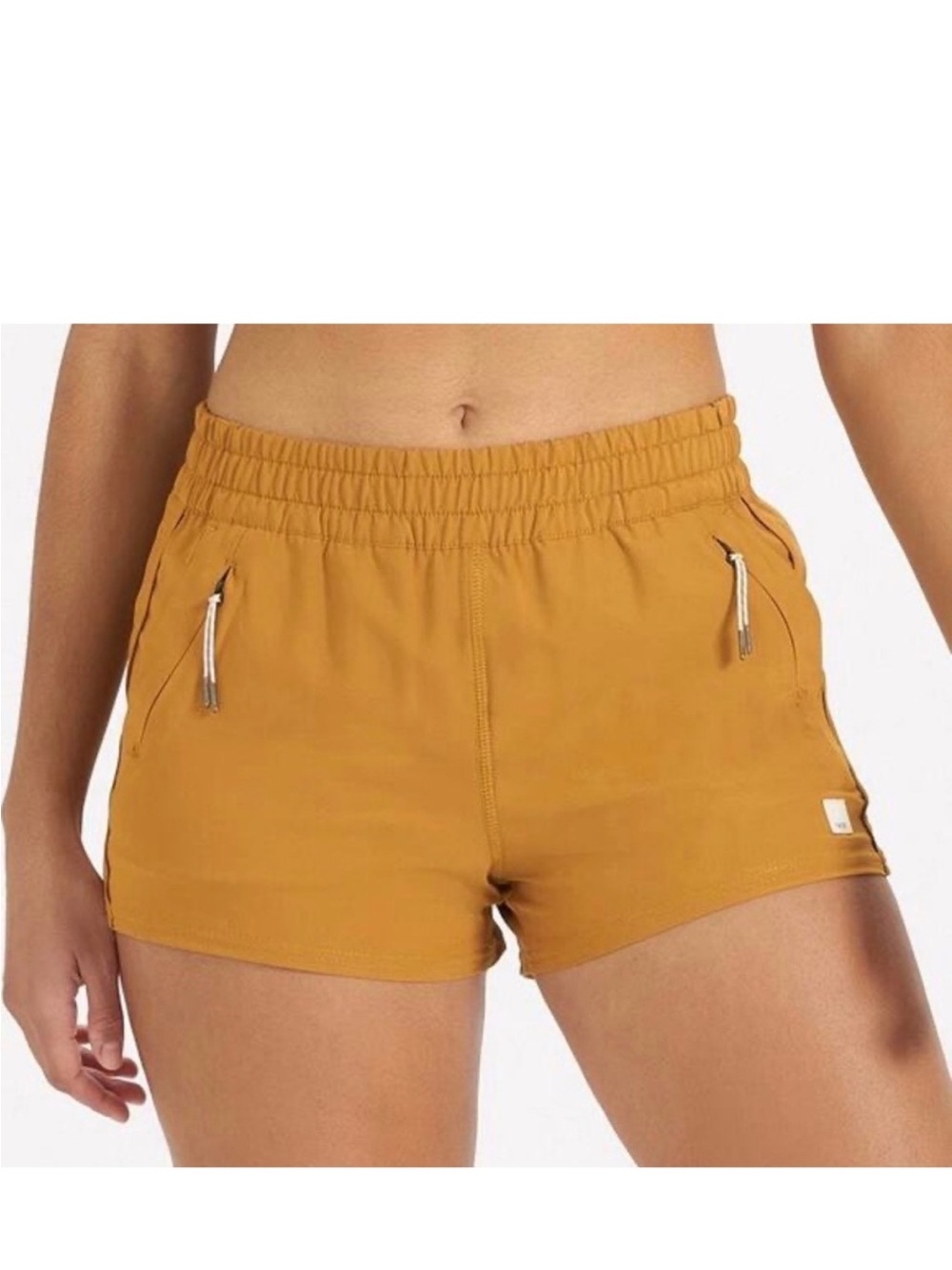Vuori Women’s Dash Performance Shorts in Golden Mustard.  Small.